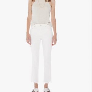 INSIDER CROP STEP FRAY WHITE