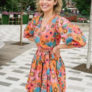 Chloe floral wrap dress