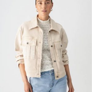 Toasted almond denim jacket