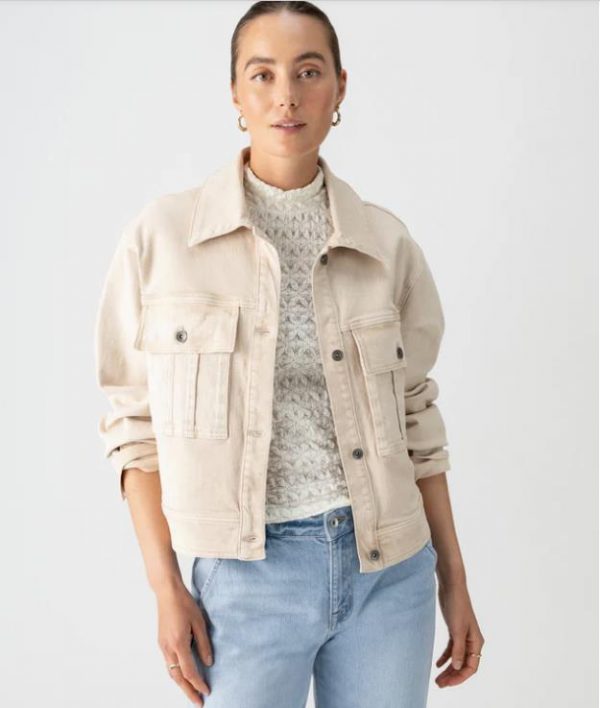 Toasted almond denim jacket