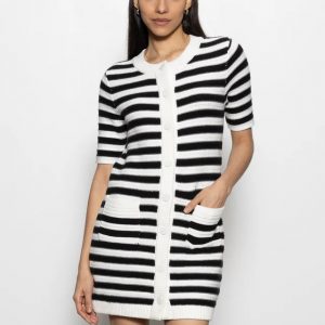 BLACK/CHALK STRIPE DRESS