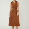 Js 71 Mae Ultra Suede Double Breasted Maxi