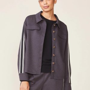 Washed Black Stripe Jacket