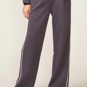 Washed Black Stripe Track Pant