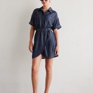 JS71 Winnie Denim Wrap Dress