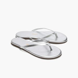 Tkees Lily Metallic Silver Flip Flop