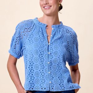 Cleobella Blue Bonnet Kate Eyelet Blouse