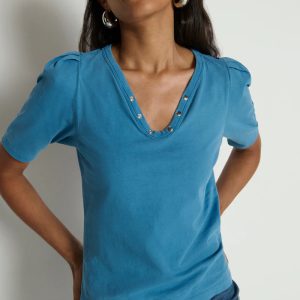 Nation Nahal Indigo Snap Detail Tee