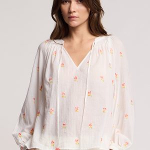 Velvet Sylvie Embroidered Top