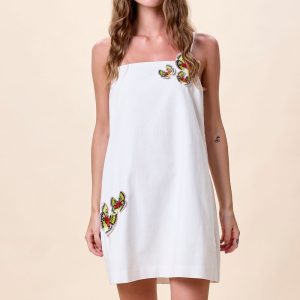 Cleobella white 3D Butterfly Dress