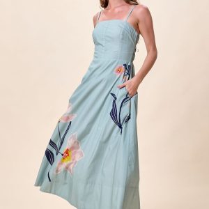 Cleobella Aqua Floral Riley Dress