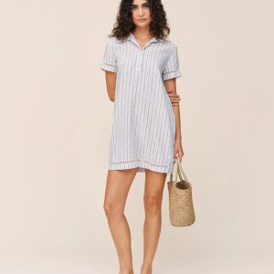 Bella Dahl Ocean Blue Stripe Dress