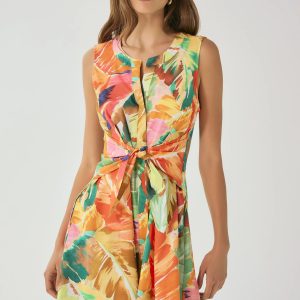 Hutch Multi Floral Tie Waist Dress