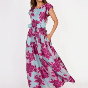 Abbey Glass Berry Peony Dress