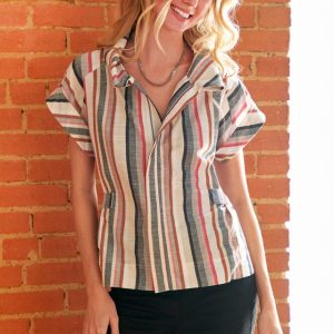 Finley Bari Sparkle Stripe Top