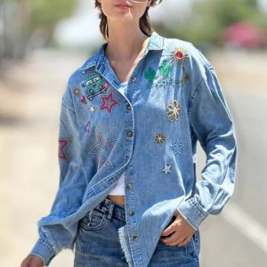 Hop On Embroidered Shirt