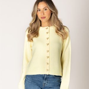 Lemonade Cardigan With Bow Detail