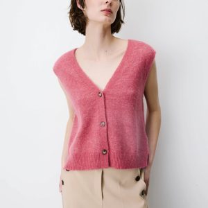 Nars Berry Sleeveless Cardigan