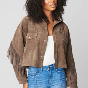 Blank NYC Hot Cocoa Fringe Jacket