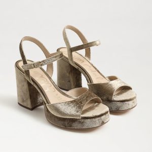 Sam Edelman Fleur Mushroom Velvet Platform